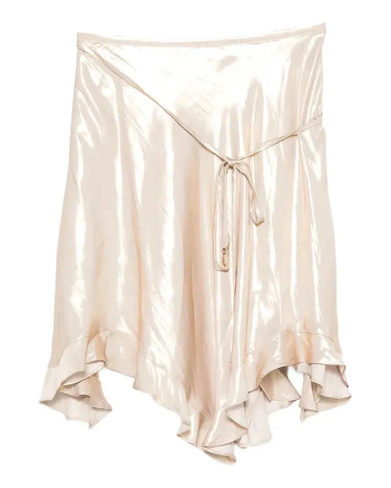 Zadig & Voltaire asymmetric ruffled midi skirt - Nude Nude