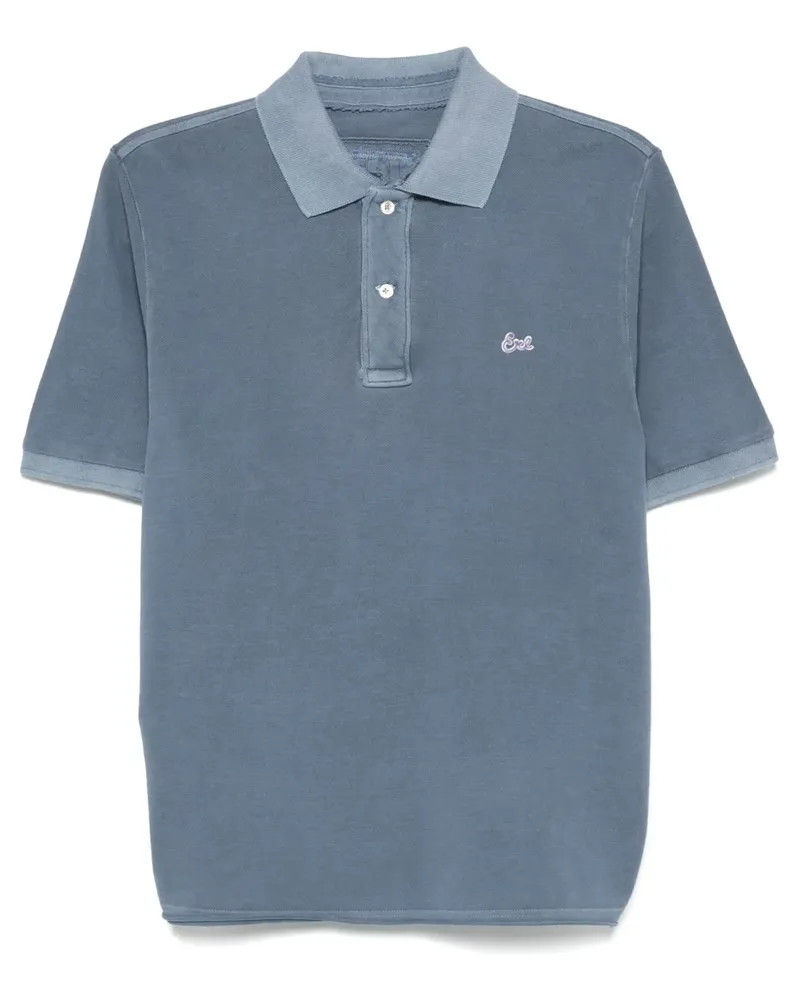 ERL Poloshirt mit Logo-Patch - Blau Blau