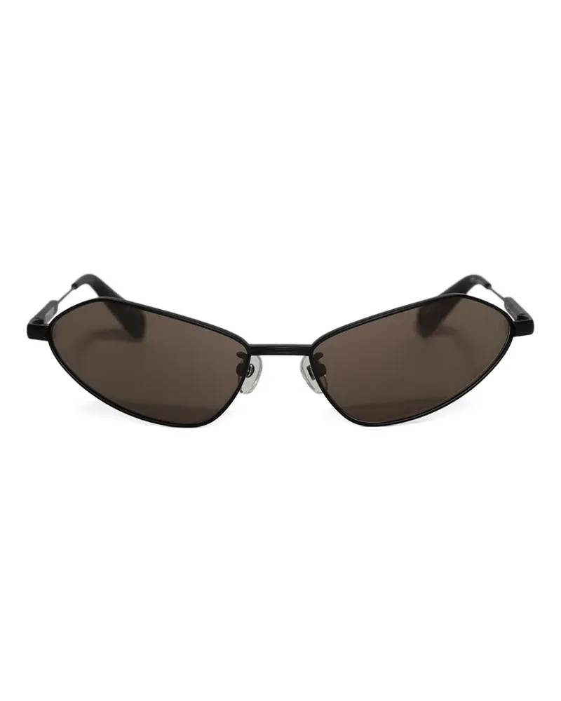 Linda Farrow x Jacquemus Sonnenbrille mit geometrischem Gestell - Schwarz Schwarz