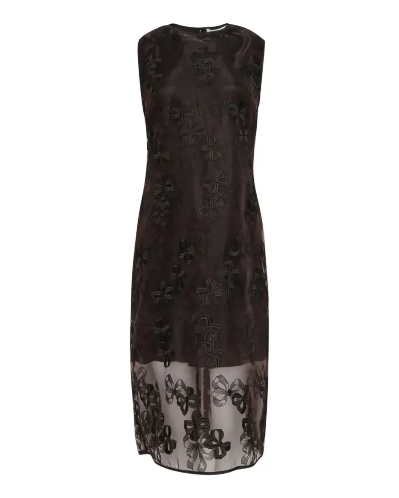 Cecilie Bahnsen Devin Midikleid aus Organza - Braun Braun