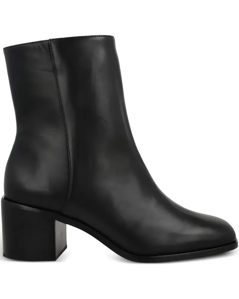 Blue Bird Square Stiefel mit Blockabsatz 50mm - Schwarz Schwarz