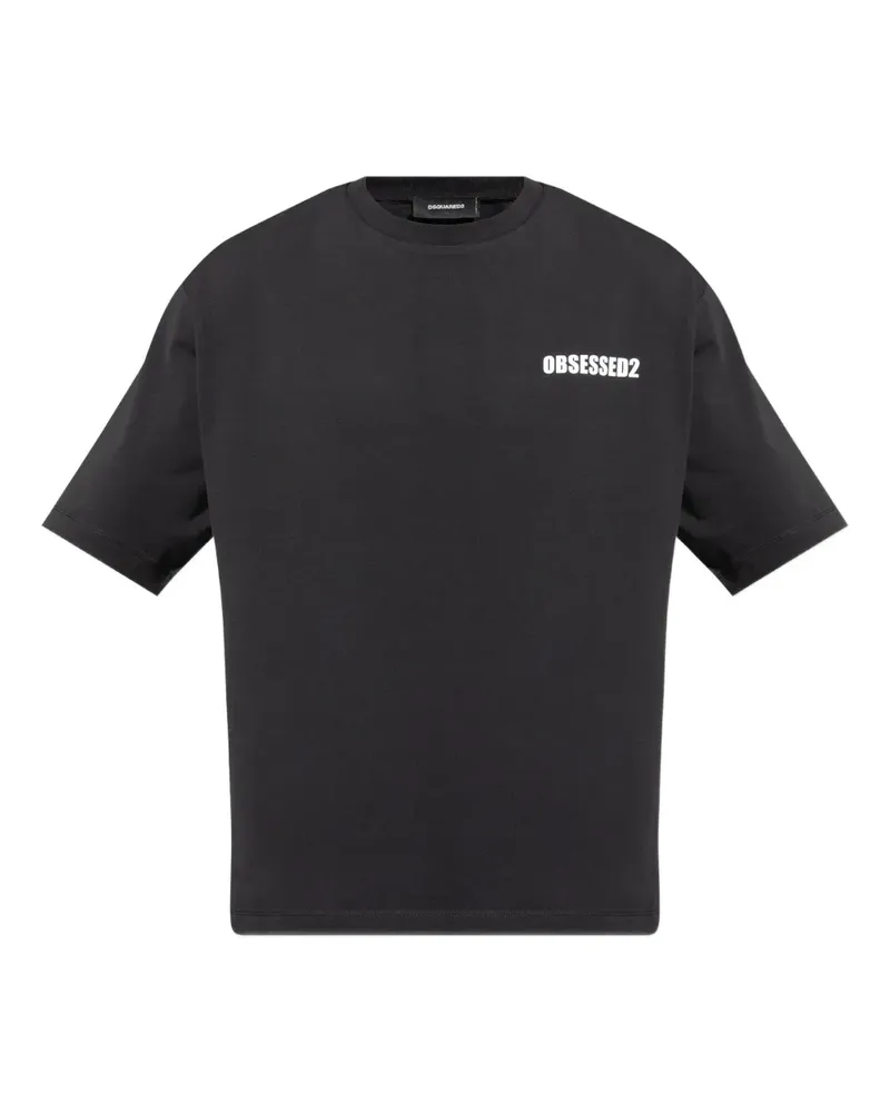 Dsquared2 T-Shirt mit Logo-Print - Schwarz Schwarz