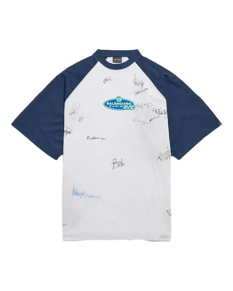Balenciaga Banana T-Shirt mit Raglanärmel - Weiß Weiß