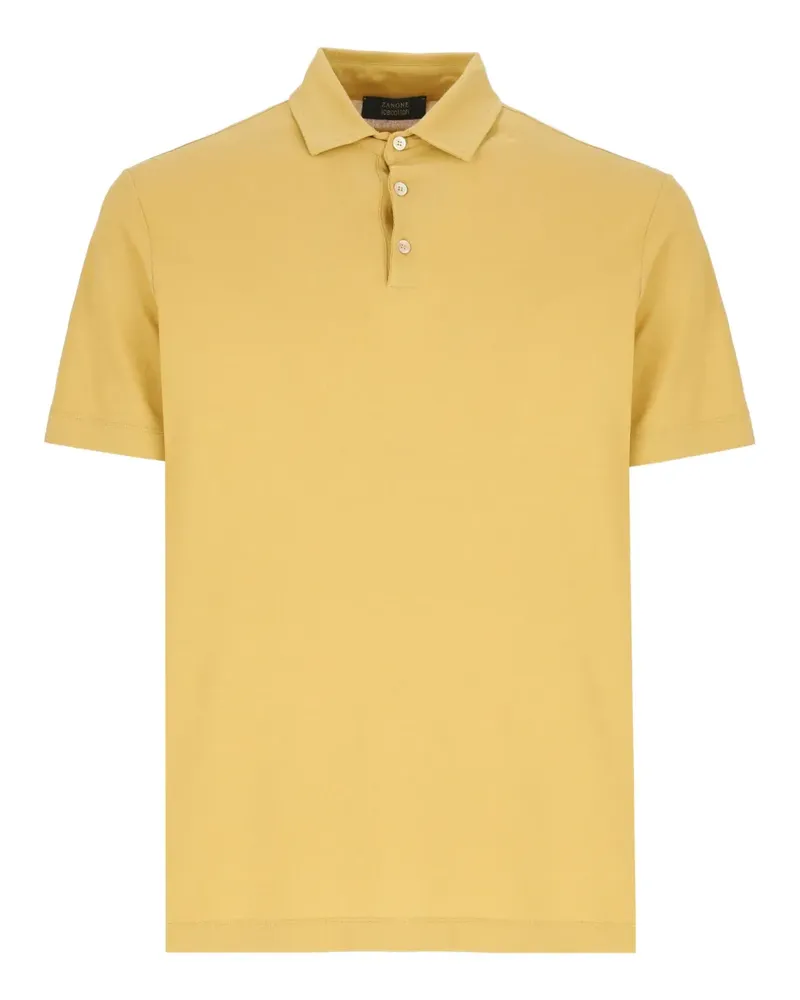 Zanone Poloshirt mit kurzen Ärmeln - Gelb Gelb