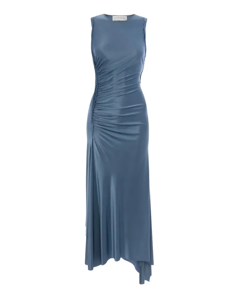 Victoria Beckham twisted-detail sleeveless maxi dress - Blau Blau