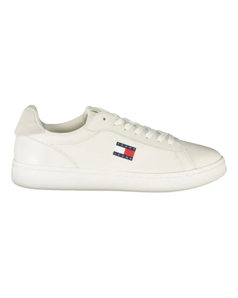Tommy Hilfiger logo-patch leather sneakers - Nude Nude