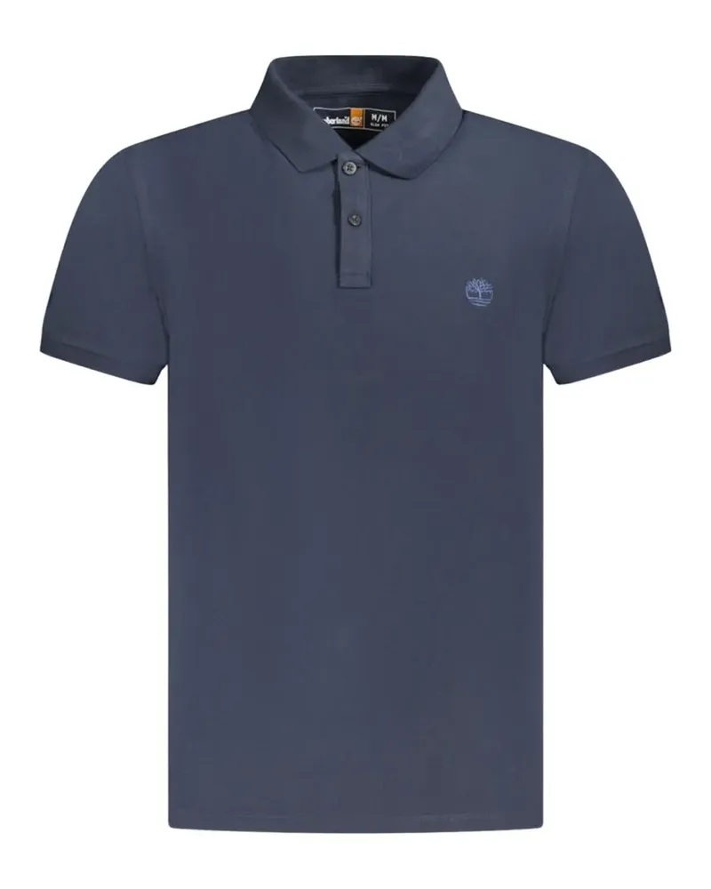 Timberland logo-embroidered piqué polo shirt - Blau Blau