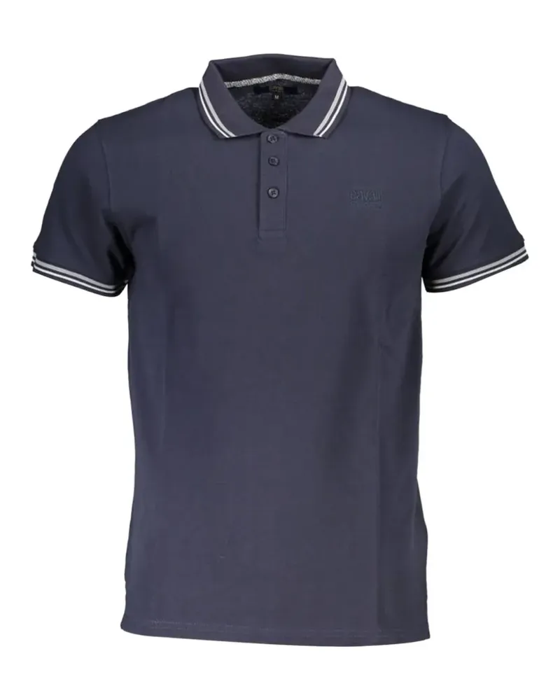Roberto Cavalli tipped-collar polo shirt - Blau Blau