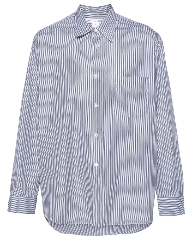 Comme des Garçons Gestreiftes Hemd - Blau Blau