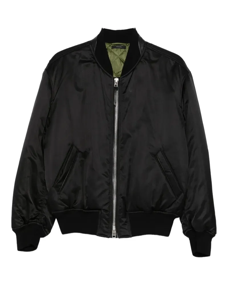 Tom Ford Bomberjacke aus Seide - Schwarz Schwarz