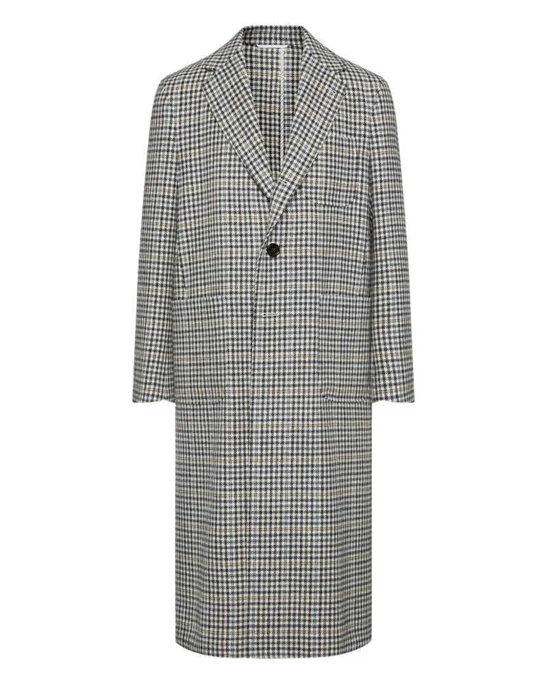 Thom Browne Karierter Mantel - Schwarz Schwarz