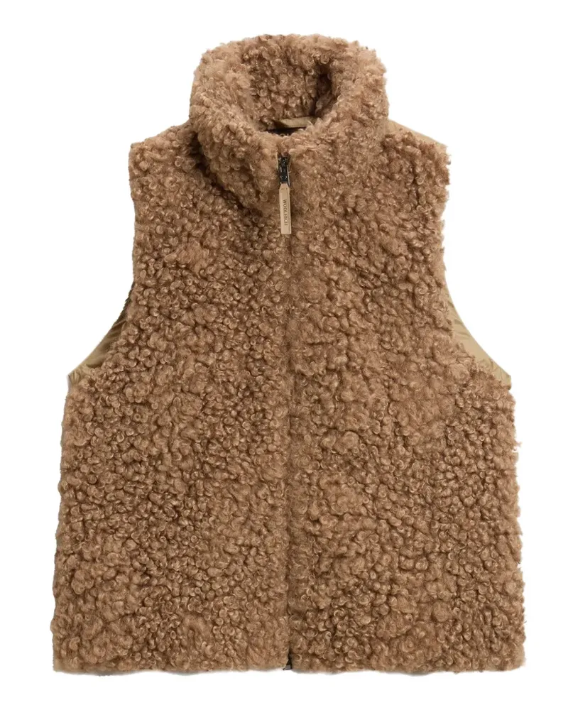 Woolrich Hybrid Curly Weste - Braun Braun