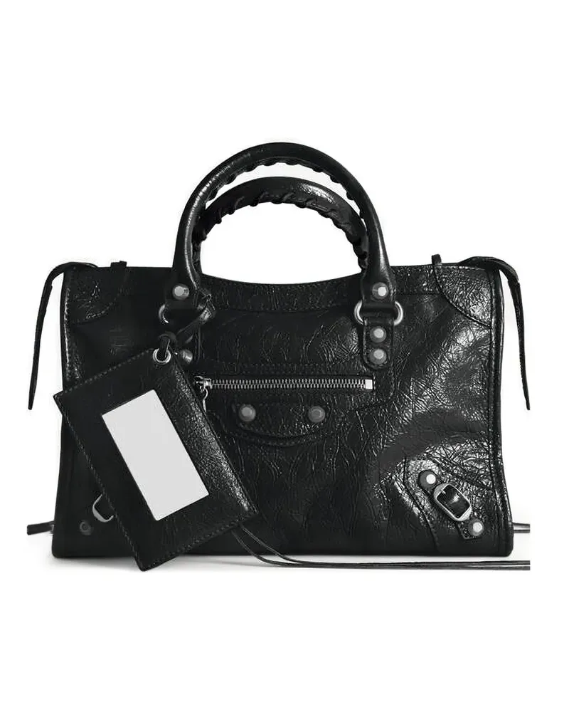 Balenciaga Kleine Le City Handtasche - Schwarz Schwarz