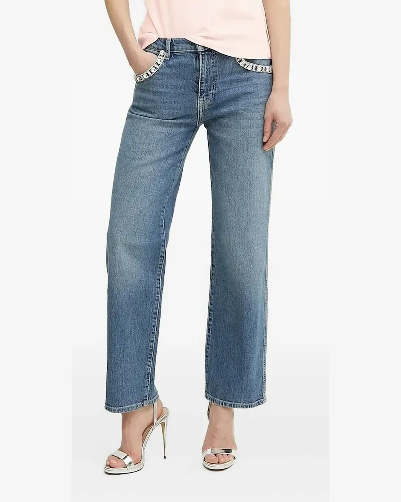 Guess Five-Pocket-Jeans mit Kristallen - Blau Blau