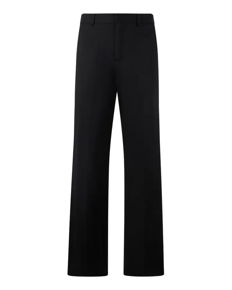 Philipp Plein Weite Hose mit Logo-Schild - Schwarz Schwarz