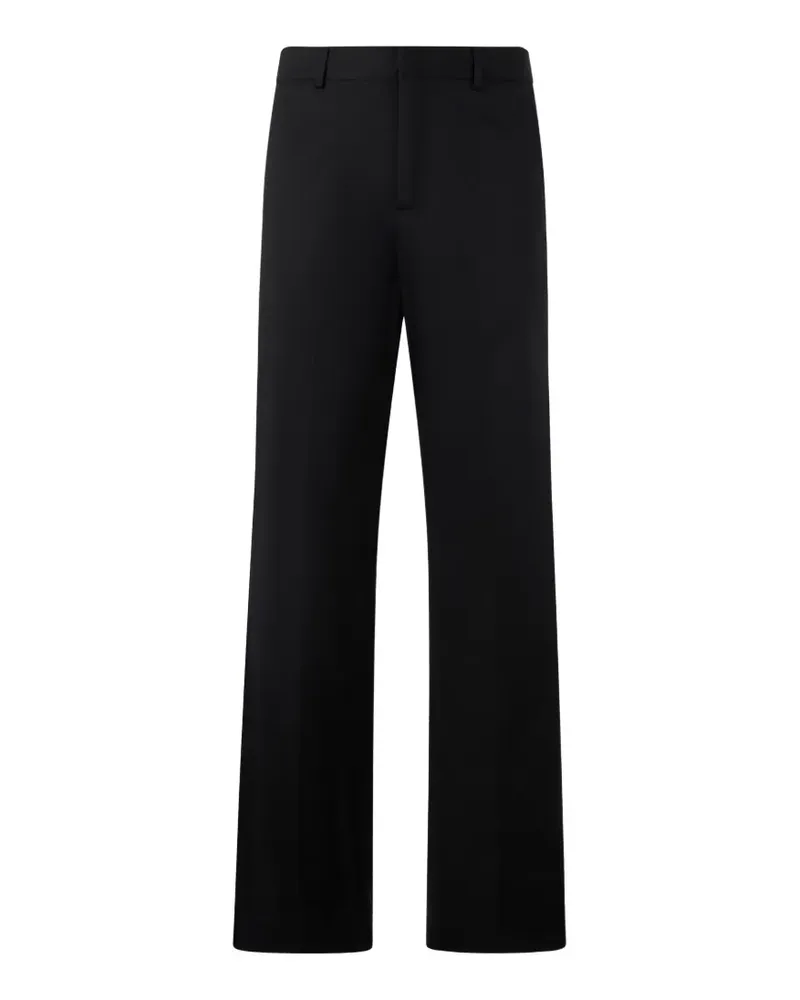 Philipp Plein Weite Hose mit Logo-Schild - Schwarz Schwarz