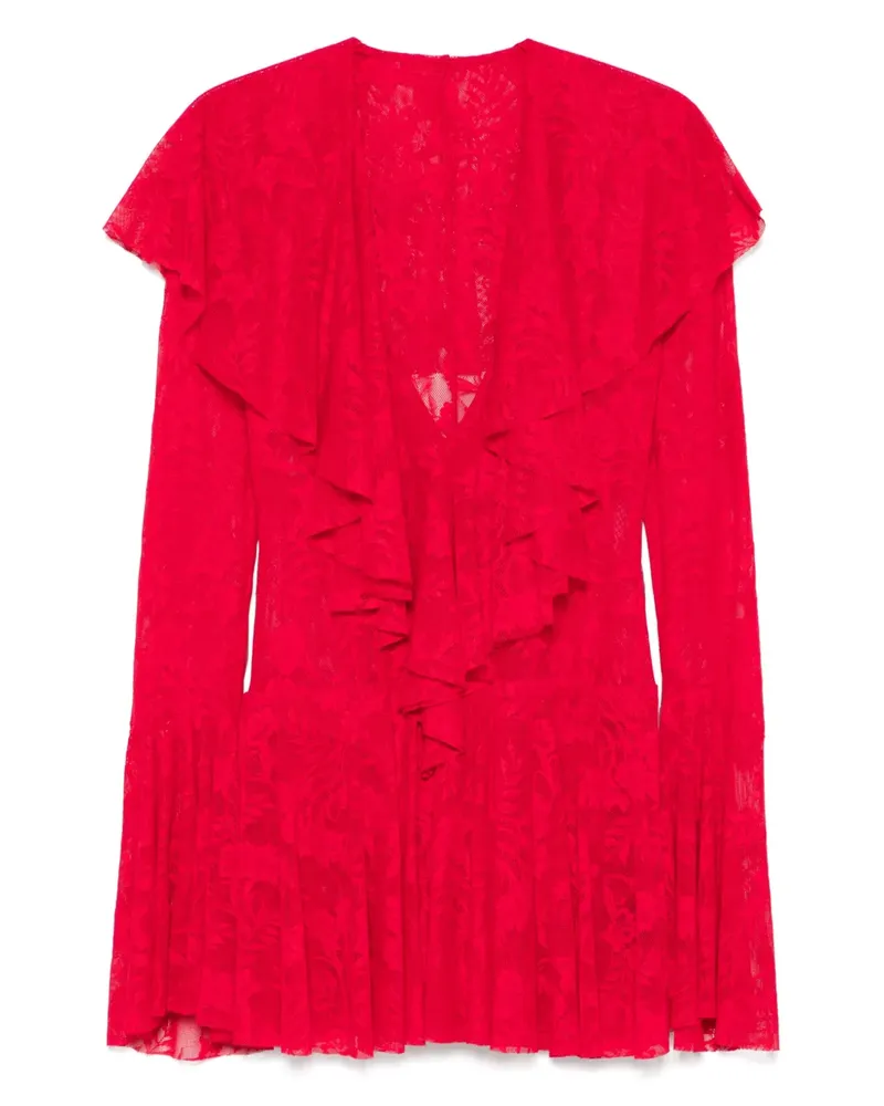 Norma Kamali Kleid mit V-Ausschnitt - Rot Rot