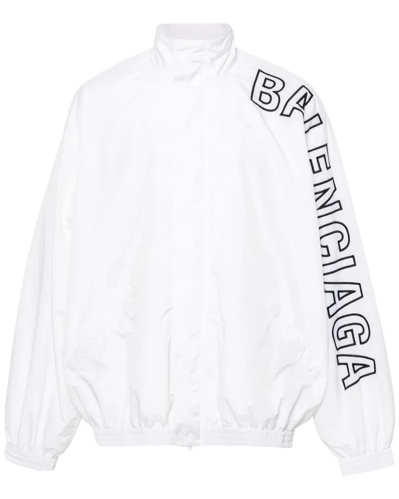 Balenciaga Jacke mit Logo-Stickerei - Weiß Weiß