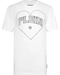 Philipp Plein T-Shirt mit Strassverzierung Weiß