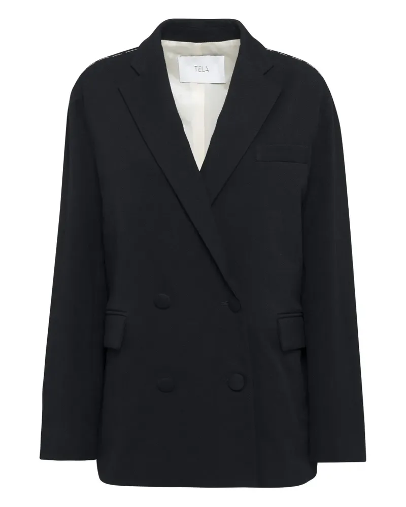 TELA double-breasted jacket - Schwarz Schwarz