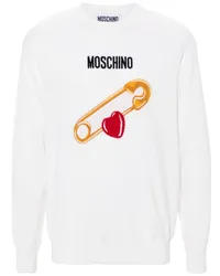 Moschino Pullover mit Intarsienmuster Nude