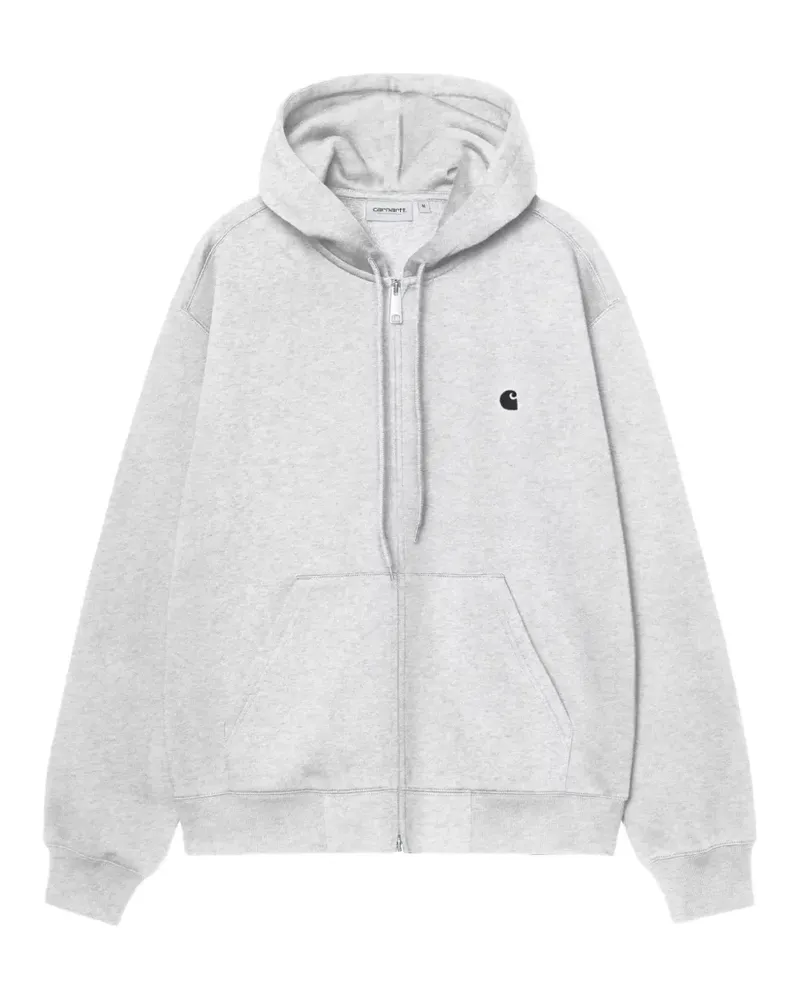 Carhartt WIP Mack logo-embroidered zip-up hoodie - Grau Grau
