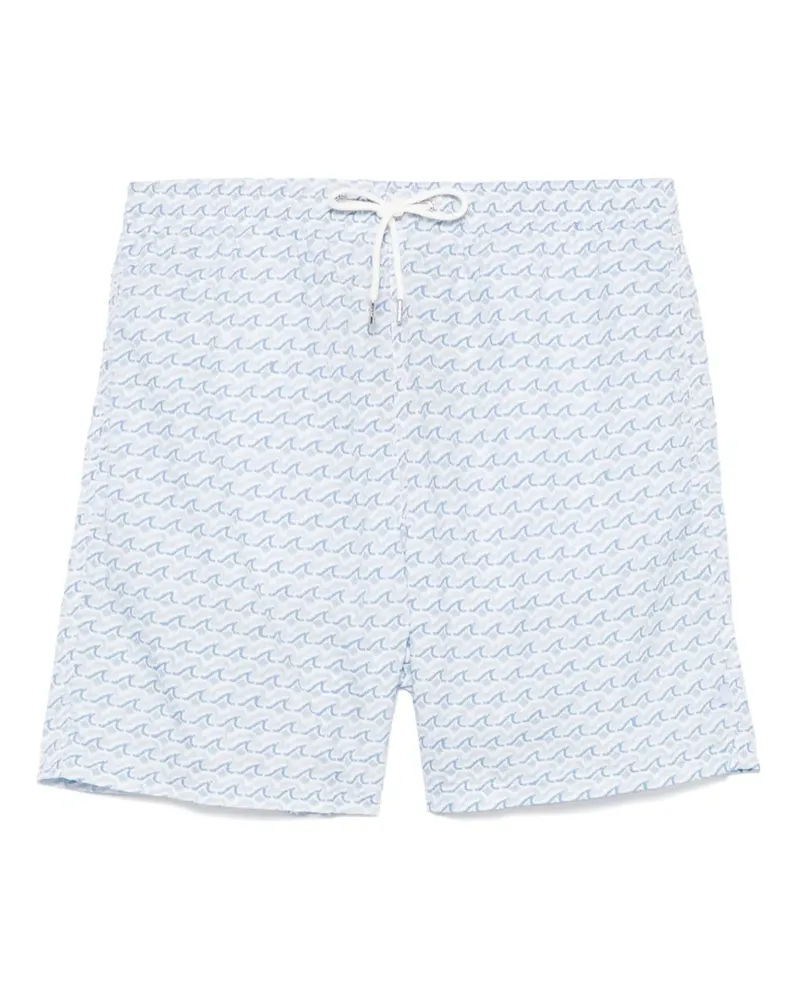 Paul & Shark Badeshorts mit grafischem Print - Blau Blau