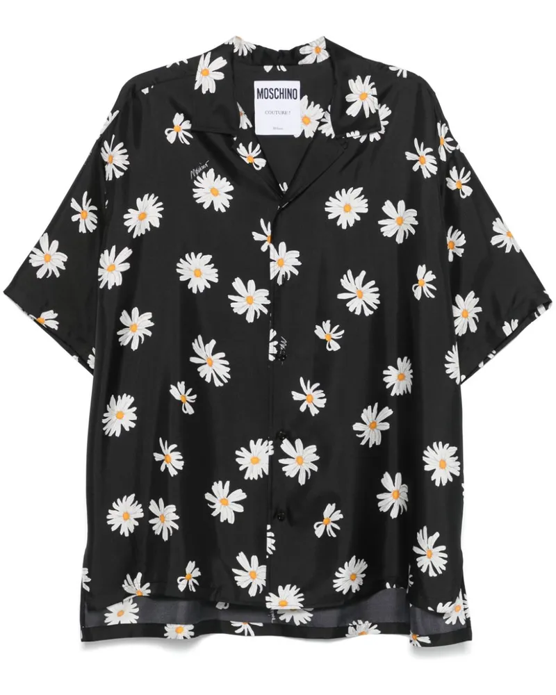 Moschino Hemd mit Blumen-Print - Schwarz Schwarz