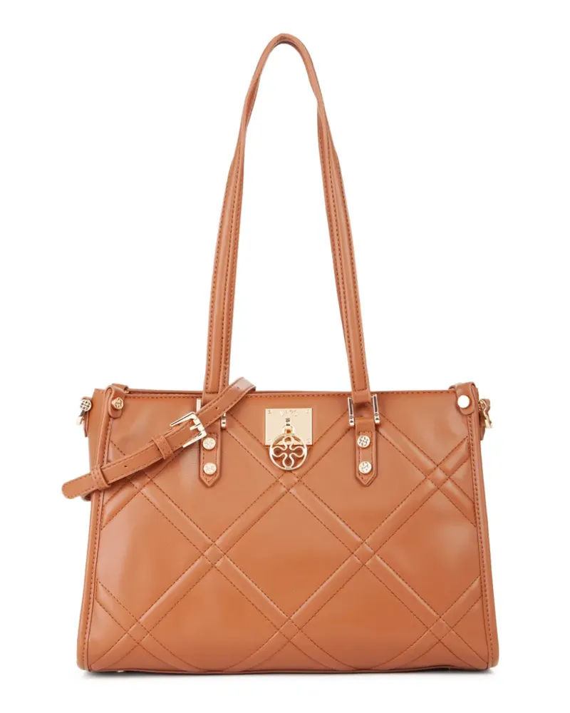 V°73 Bridget quilted appliqué shoulder bag - Braun Braun