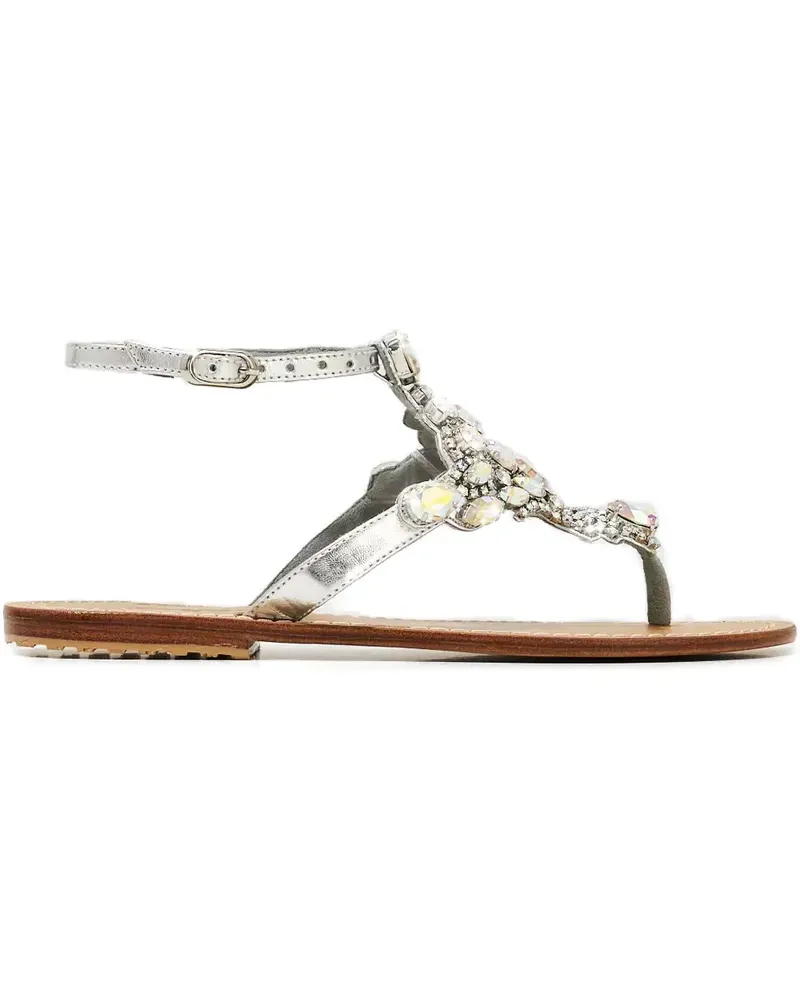 Mystique crystal-embellished thong sandals - Silber Silber