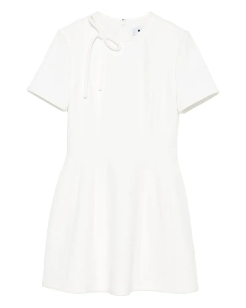 MSGM Skater-Minikleid mit Schleifenkragen - Weiß Weiß