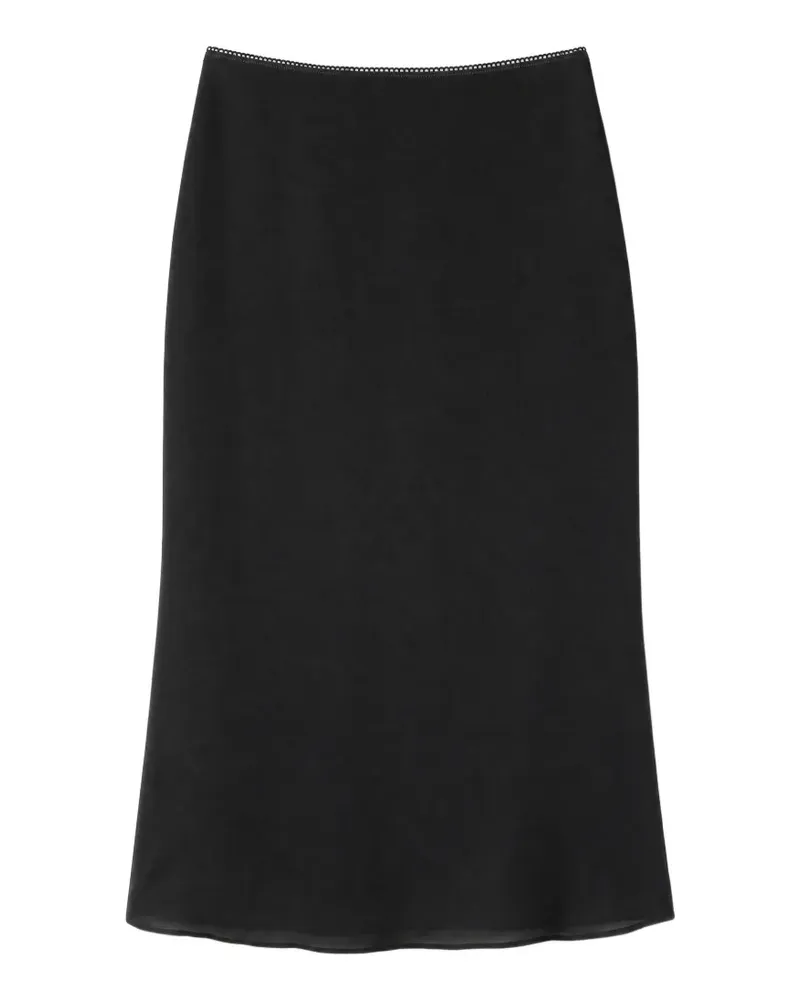 Reformation Layla lace-trim midi skirt - Schwarz Schwarz