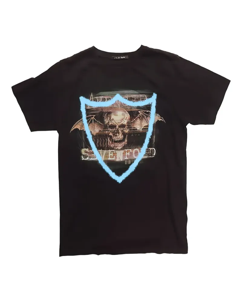 HTC Hollywood Trading Company Sevenfold T-Shirt mit grafischem Print - Schwarz Schwarz
