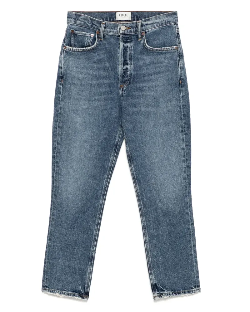 AGOLDE Riley Crop Jeans - Blau Blau