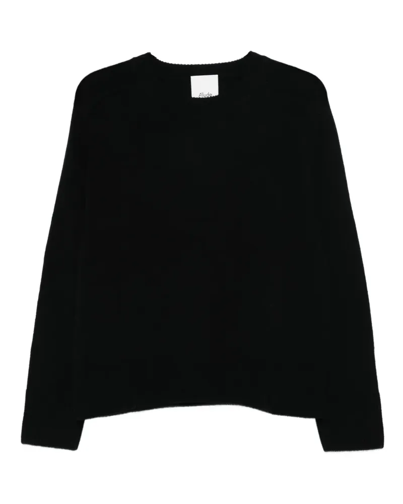 ALLUDE Pullover mit Rundhalsausschnitt - Schwarz Schwarz