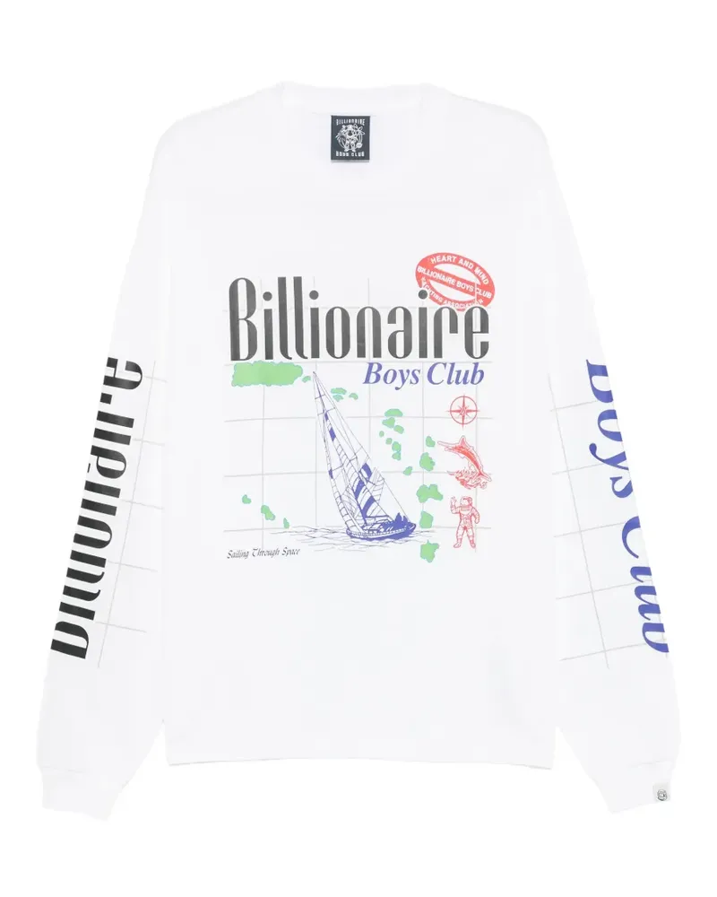 Billionaire Boys Club Yachting graphic-print long-sleeve T-shirt - Weiß Weiß