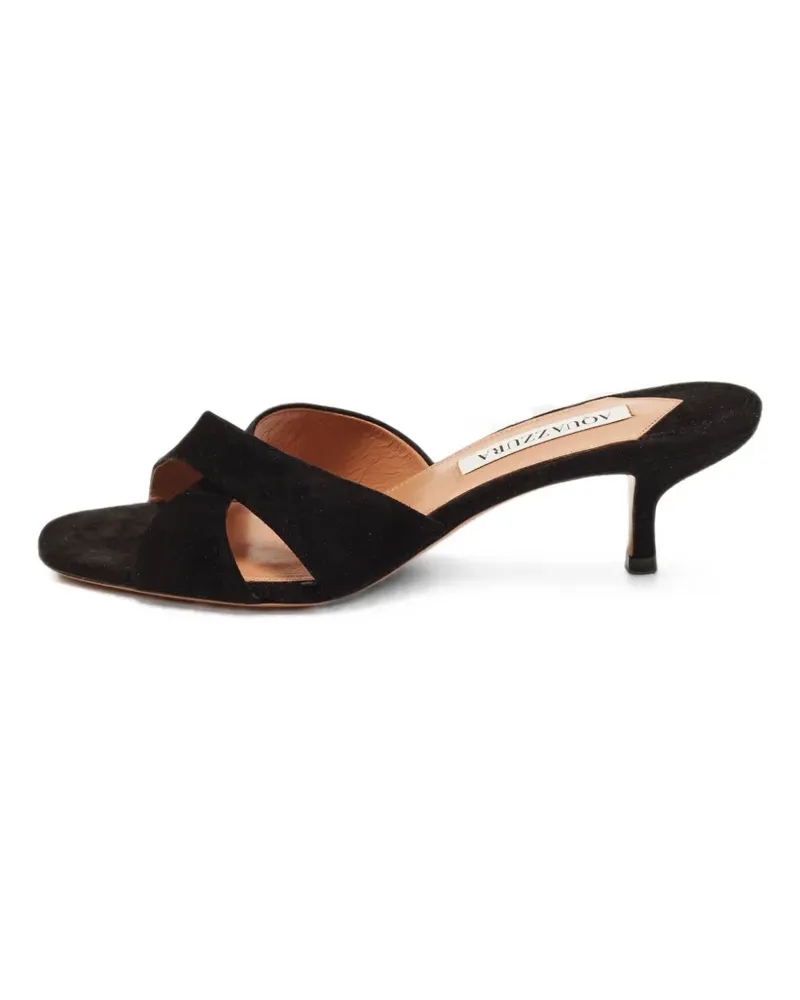 Aquazzura Sandalen aus Wildleder - Schwarz Schwarz