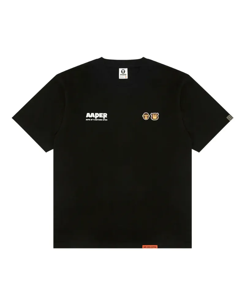 BAPE T-Shirt mit Applikation - Schwarz Schwarz