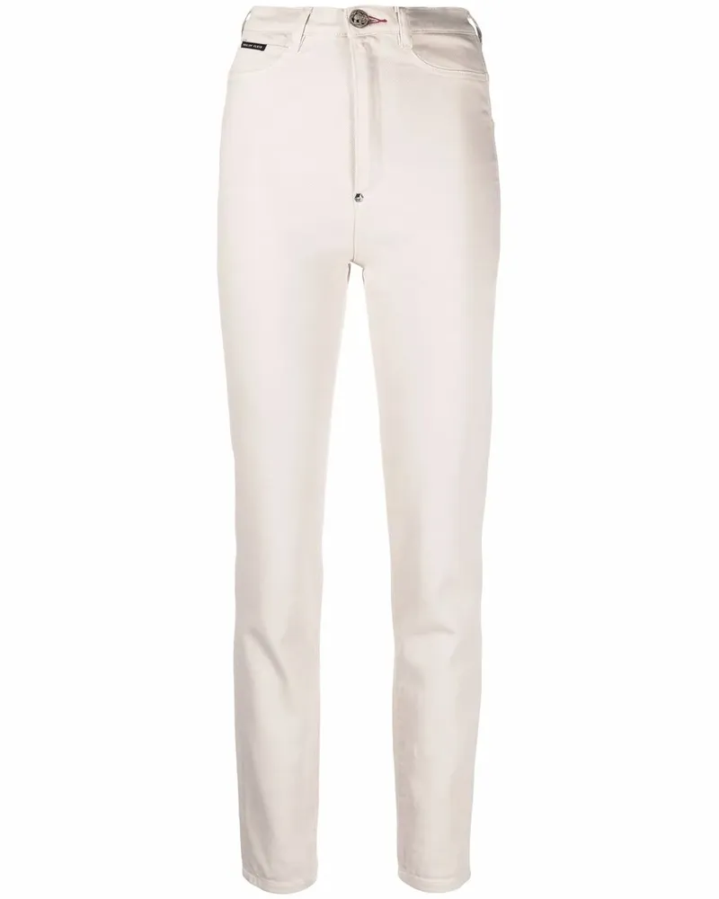 Philipp Plein Skinny-Jeans mit hohem Bund - Nude Nude