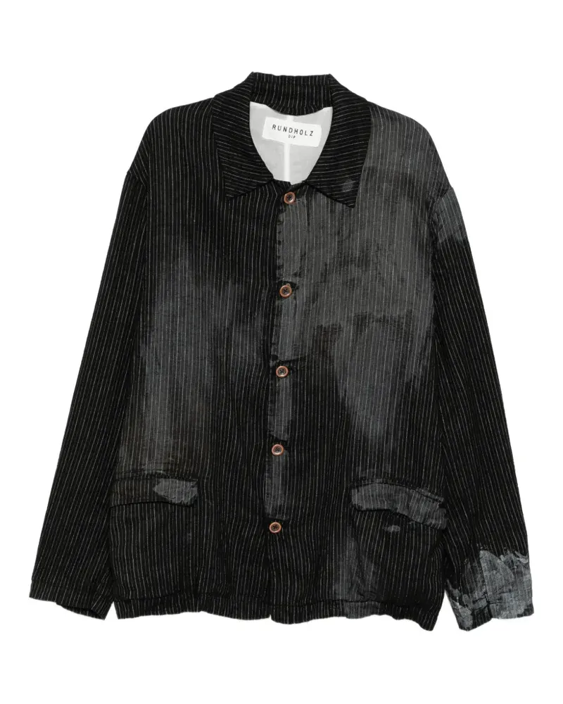 Studiorundholz Jacke mit Nadelstreifen - Schwarz Schwarz