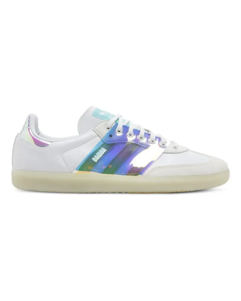 adidas Samba OG Sneakers mit Schnürung und changierendem Effekt - Weiß Weiß