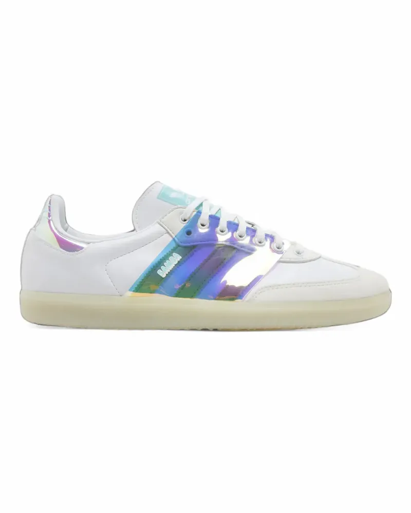 adidas Samba OG Sneakers mit Schnürung und changierendem Effekt - Weiß Weiß