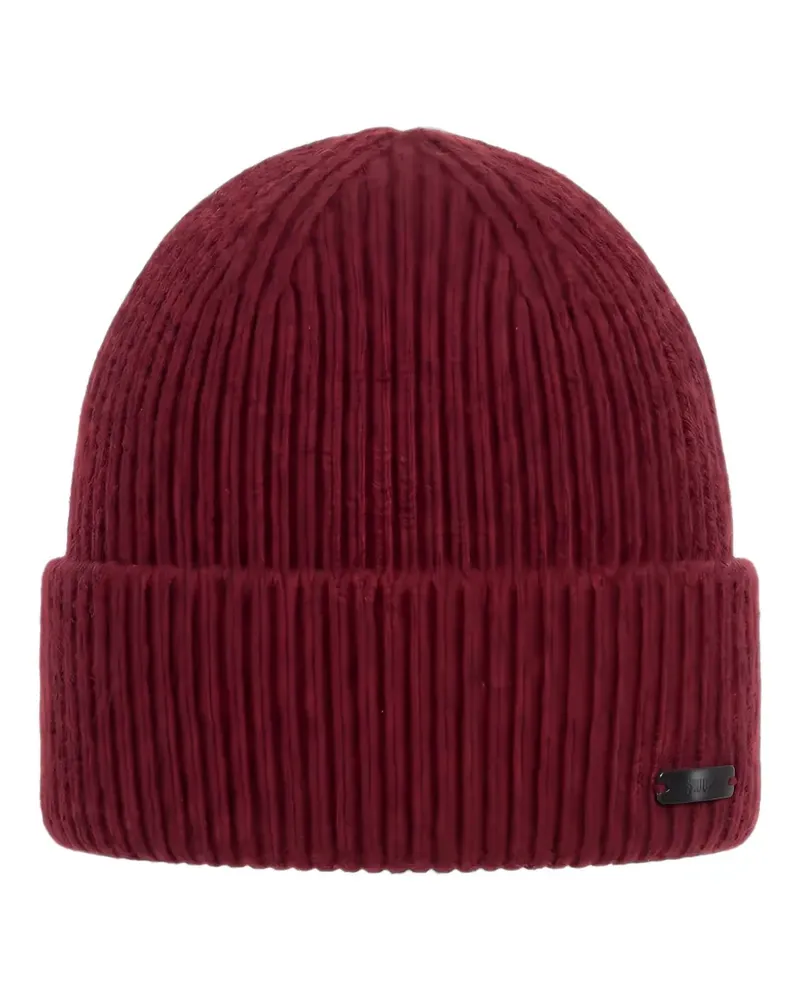 Fedeli Norge Beanie aus geripptem Strick - Rot Rot