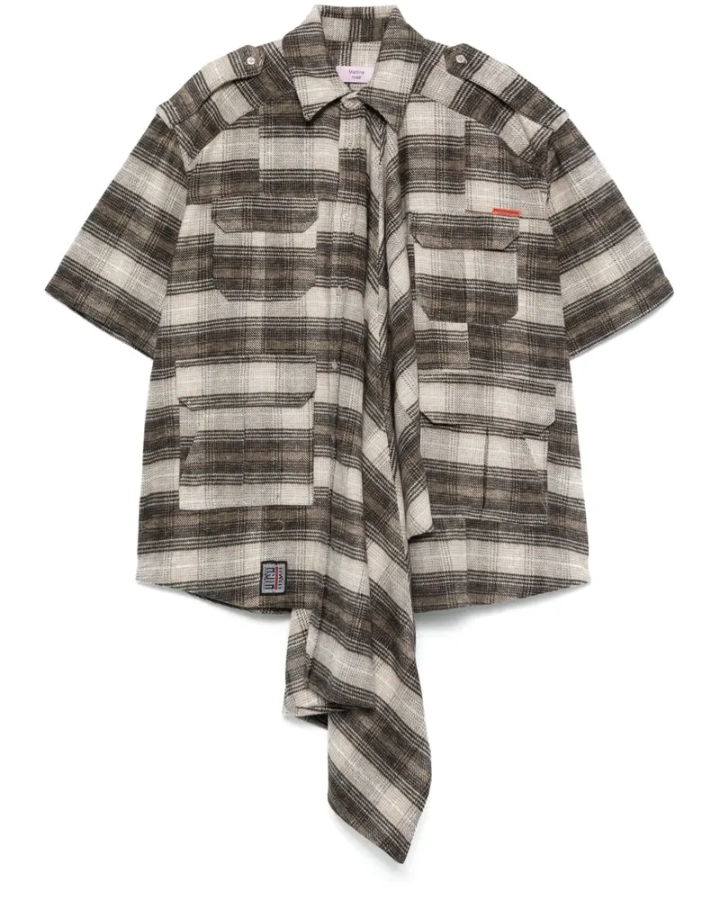 Martine Rose Blanket Safari Hemd - Braun Braun
