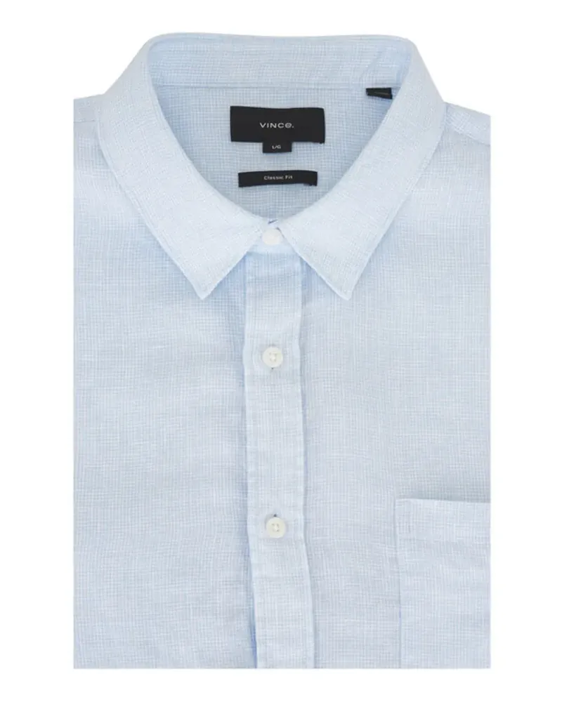 Vince chest-pocket linen shirt - Blau Blau