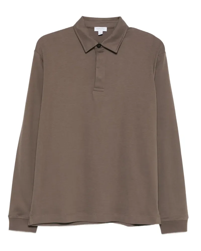 Sunspel long-sleeve polo shirt - Braun Braun