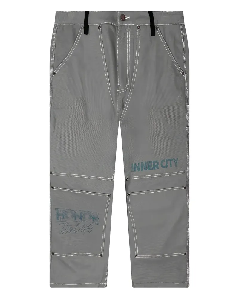 Honor The Gift Cropped-Hose mit Logo-Print - Grau Grau