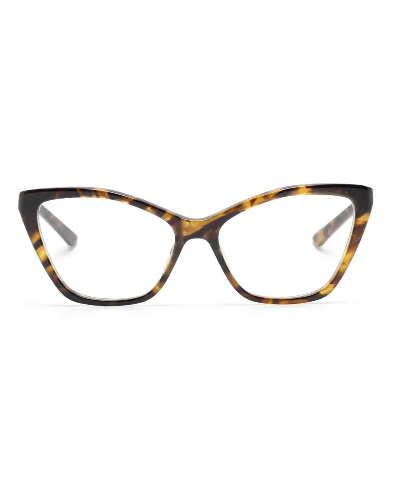 Balenciaga Brille mit Logo-Print - Braun Braun