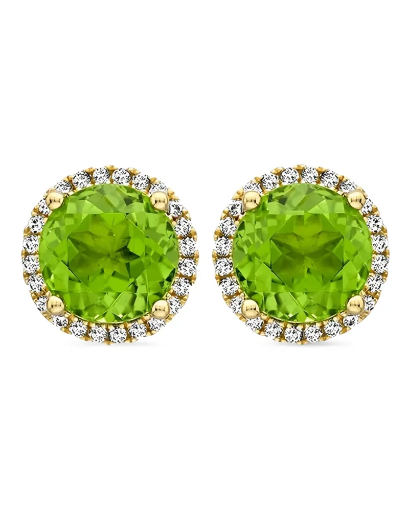 Kiki McDonough 18kt Grace Gelbgoldohrstecker mit Peridot und Diamanten Gold