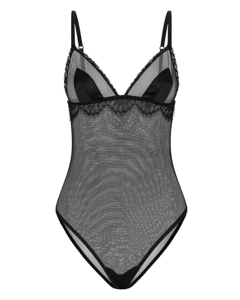 Dolce & Gabbana Body mit Spitze - Schwarz Schwarz